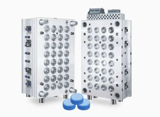 Многополосная впрыска с зажимающей крышкой для производства пластиковых крышек бутылок